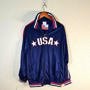MJ Collection USA Navy Blue Track Jacket.